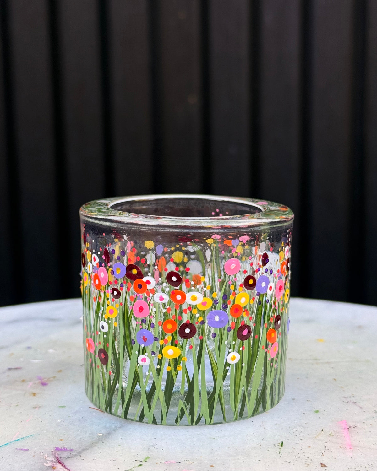 SOLD Mother in Bloom - No. 128 - Thick-Rimmed Candle Holder