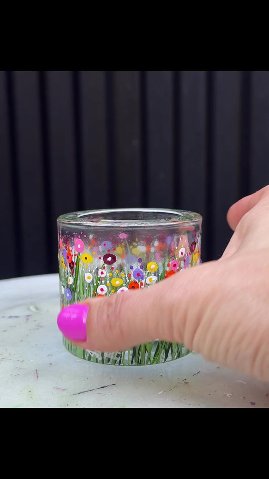 SOLD Mother in Bloom - No. 128 - Thick-Rimmed Candle Holder